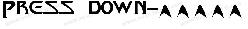 Press down字体转换